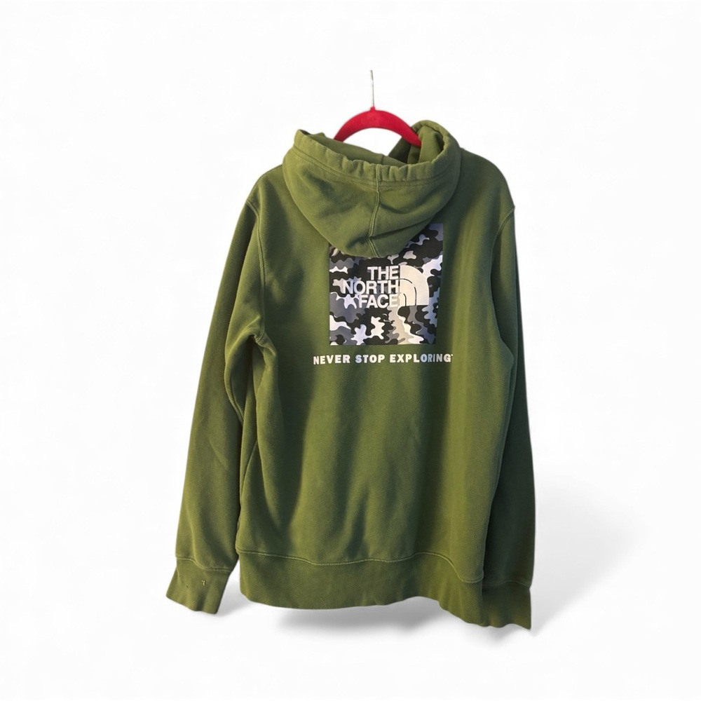 The North Face Men's Green Hoodie Size M excellent condition - Picture 2 of 4